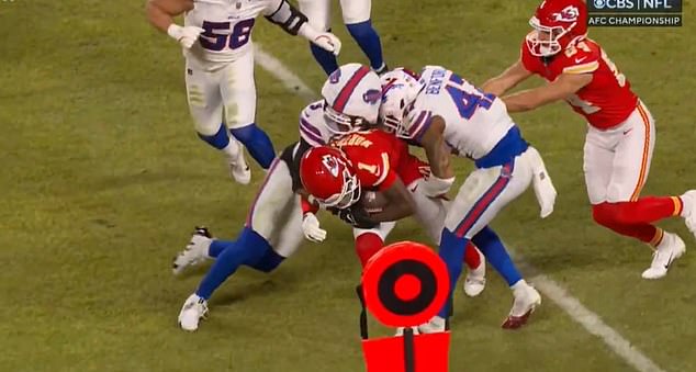 The Bills star, Christian Benford, suffers a disgusting blow to the head after recovering from another brain shock hours before the Chiefs party.