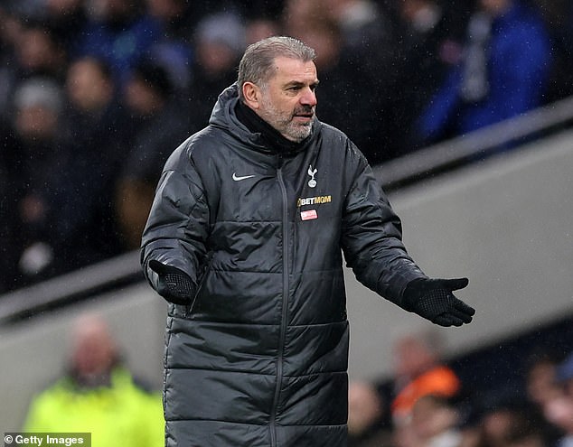 Ang Postecoglou, under fire, involved in another confrontation with a followtenham follower after 2-1 defeat against Leicester increased the pressure.