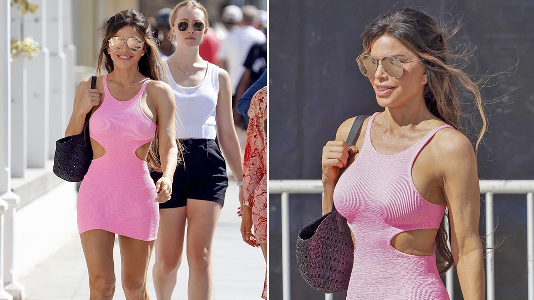 Lauren Sanchez brings billionaire Barbie style to St. Barts in a hot pink dress