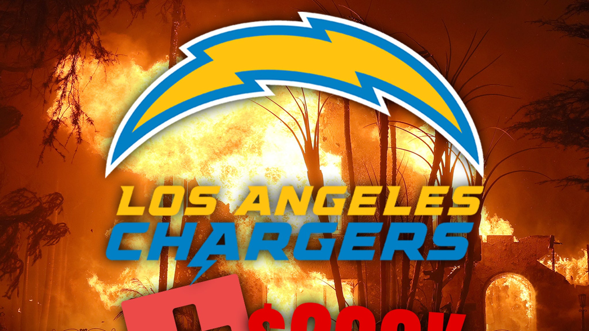 Chargers donate 0,000 to LA wildfire victims and first responders