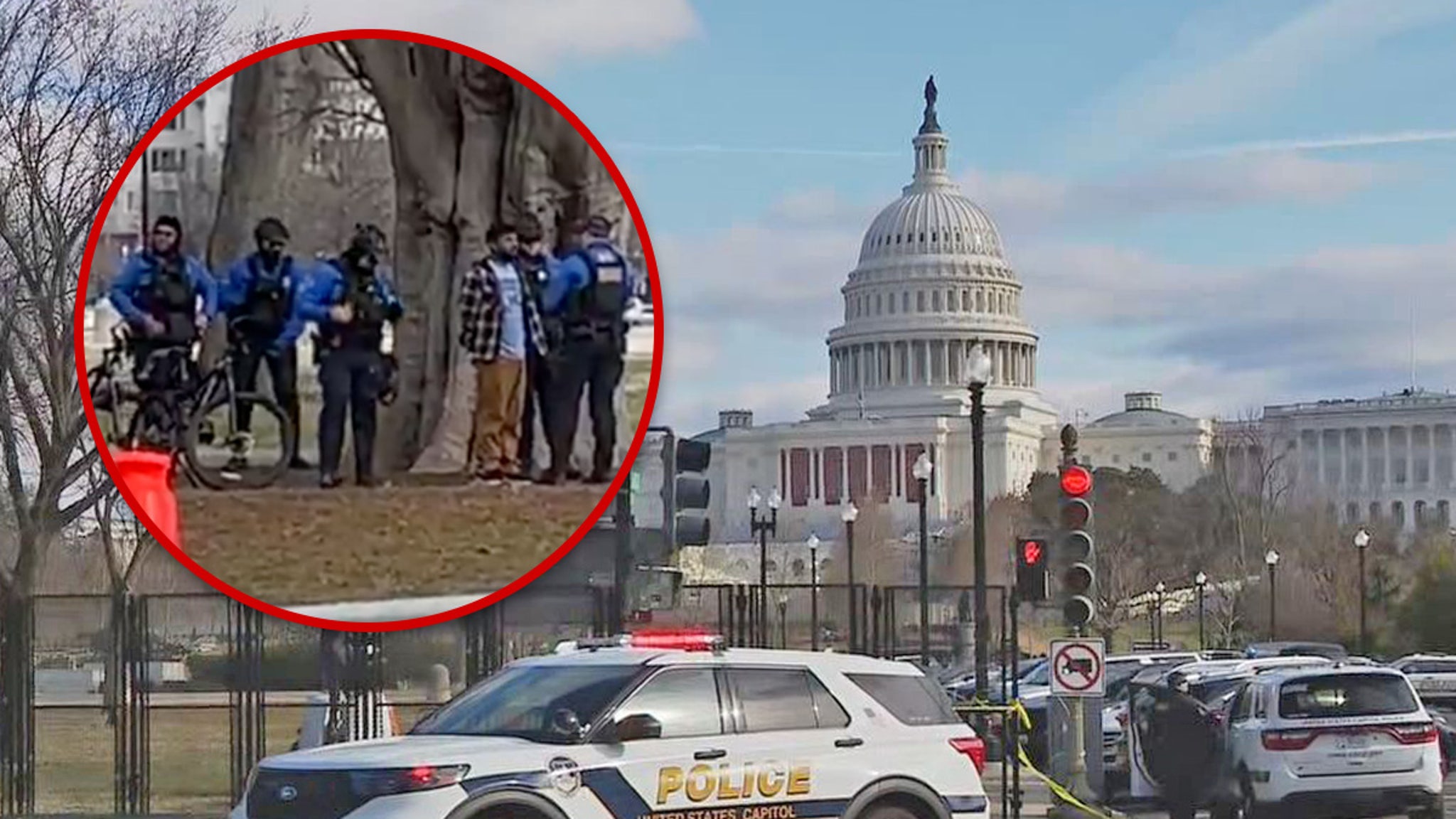 Cops arrest man driving on DC sidewalk near US Capitol, bomb squad clears car