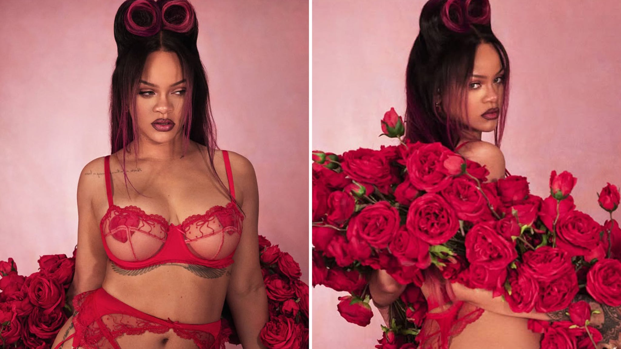 Rihanna is hot and steamy in the new Savage X Fenty Valentine's Drop