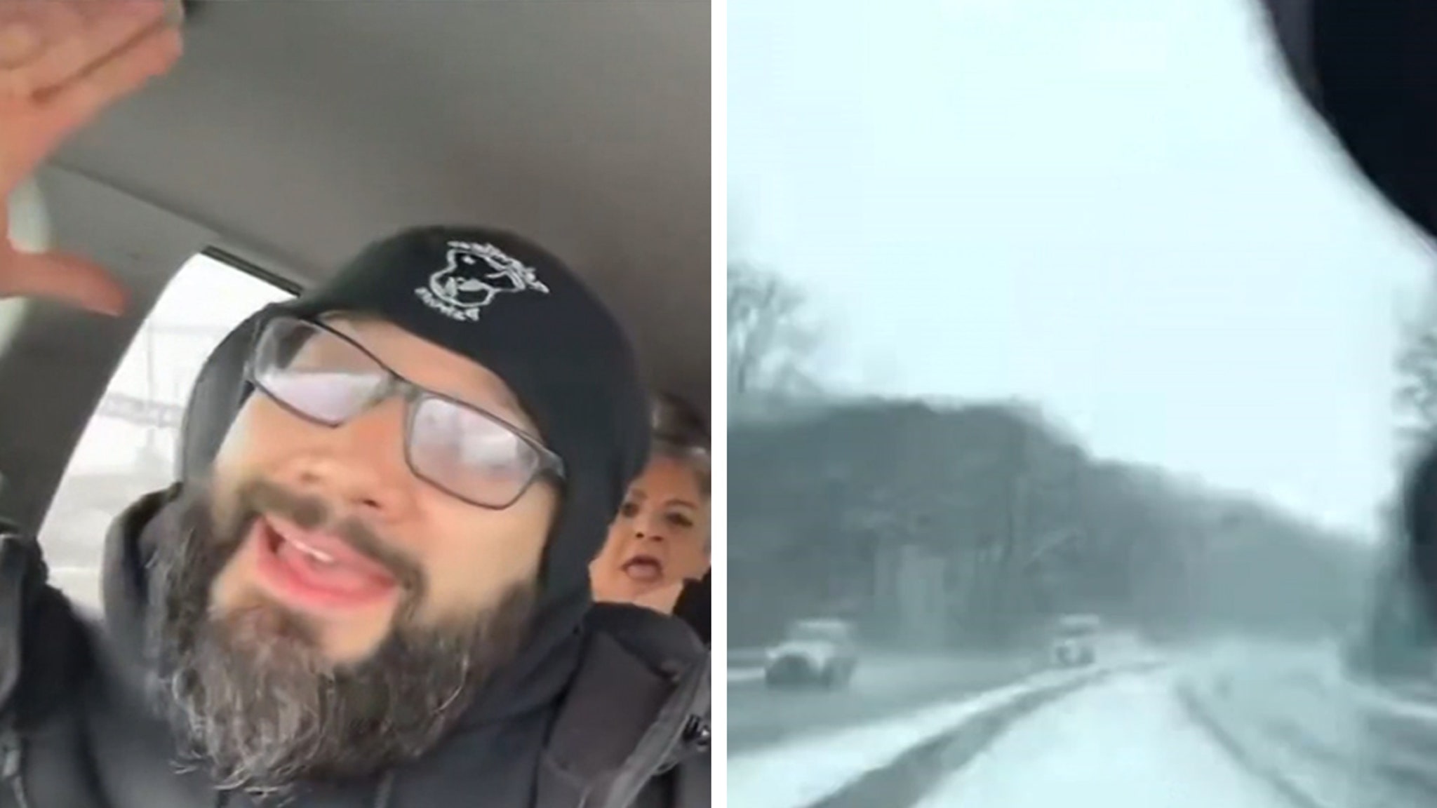 Trump supporter sings MAGA tune and crashes car in snow while speeding