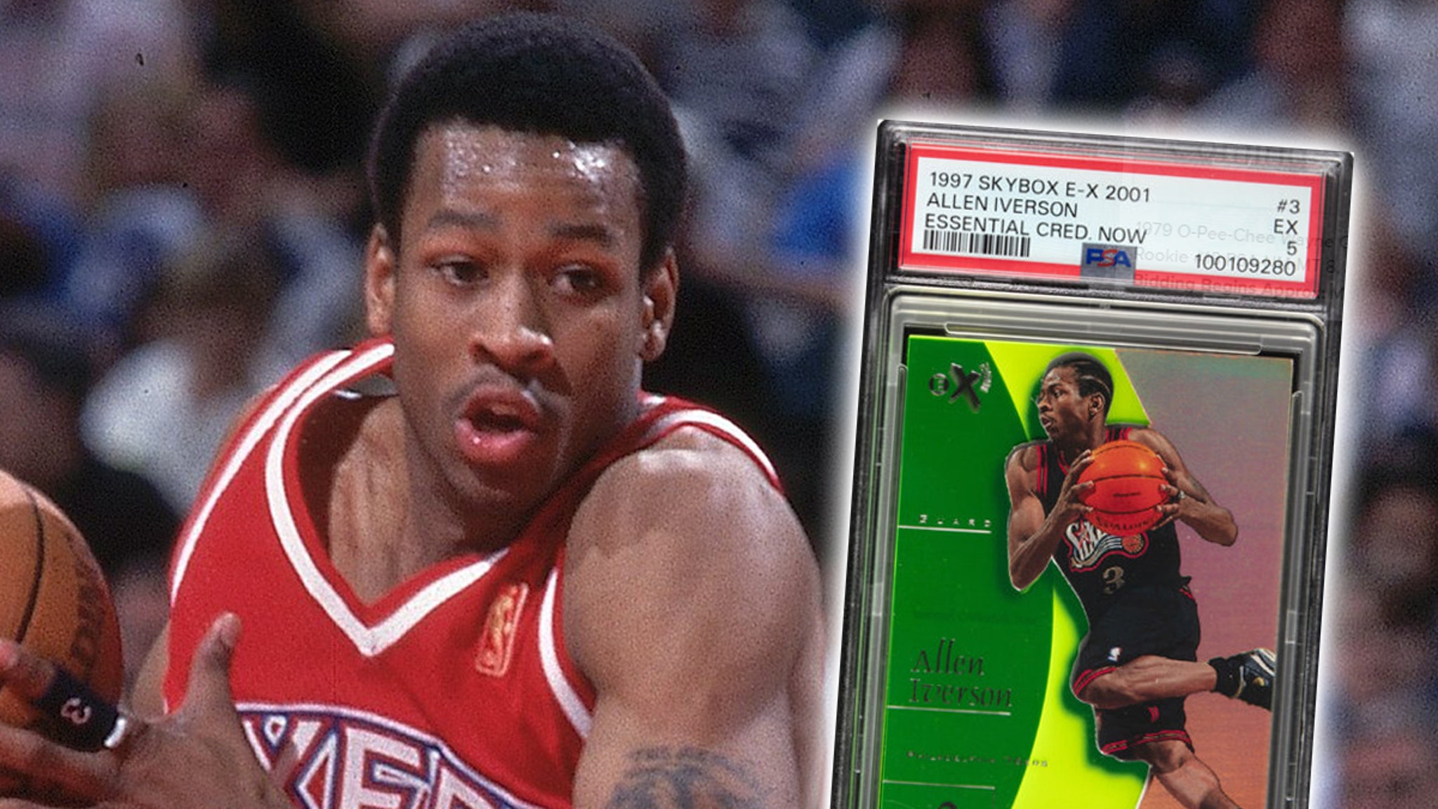 Extremely rare Allen Iverson card goes up for auction, attracting six-figure bid