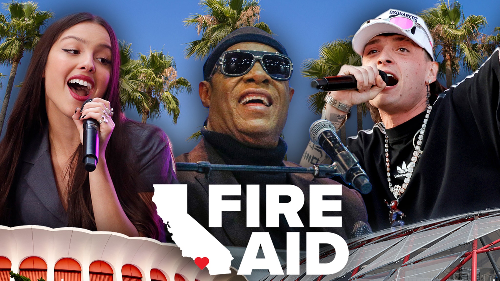 Olivia Rodrigo, Stevie Wonder and Peso Pluma join the LA FireAid lineup