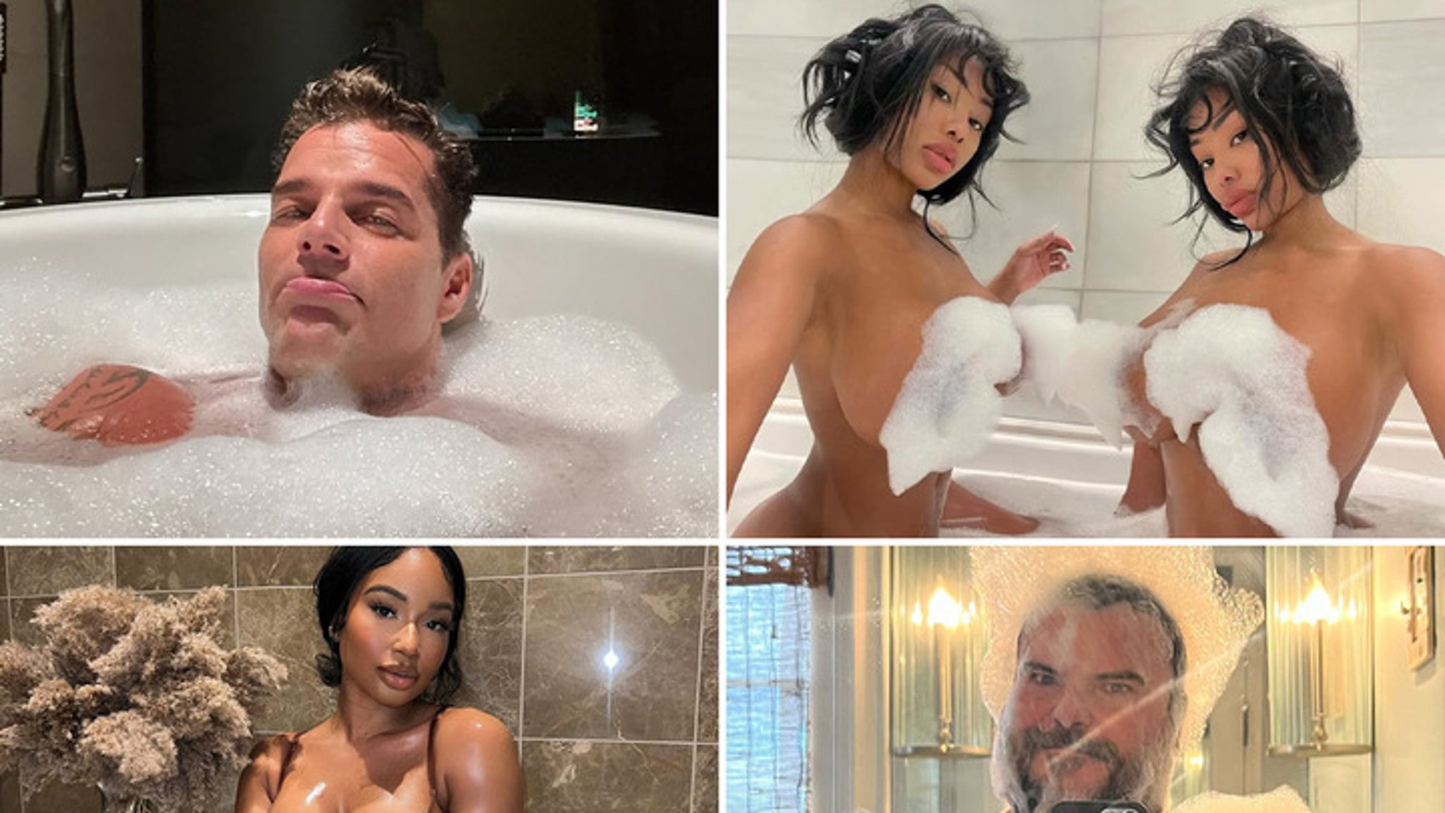 Stars take bubble baths for bubble bath day