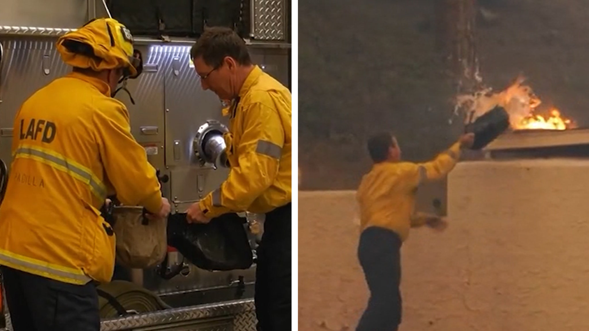 Firefighters are NOT using “handbags” to fight wildfires in LA, as seen in video