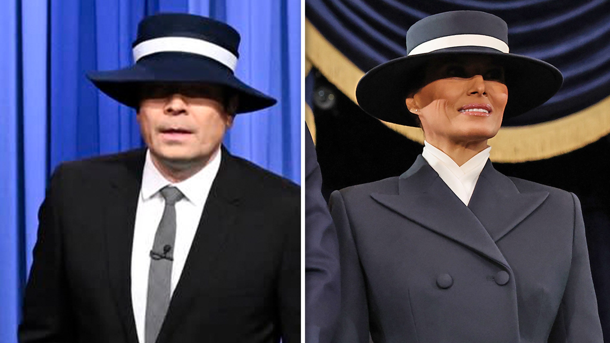 Jimmy Fallon mocks Melania for wearing 'Hamburglar' hat at inauguration