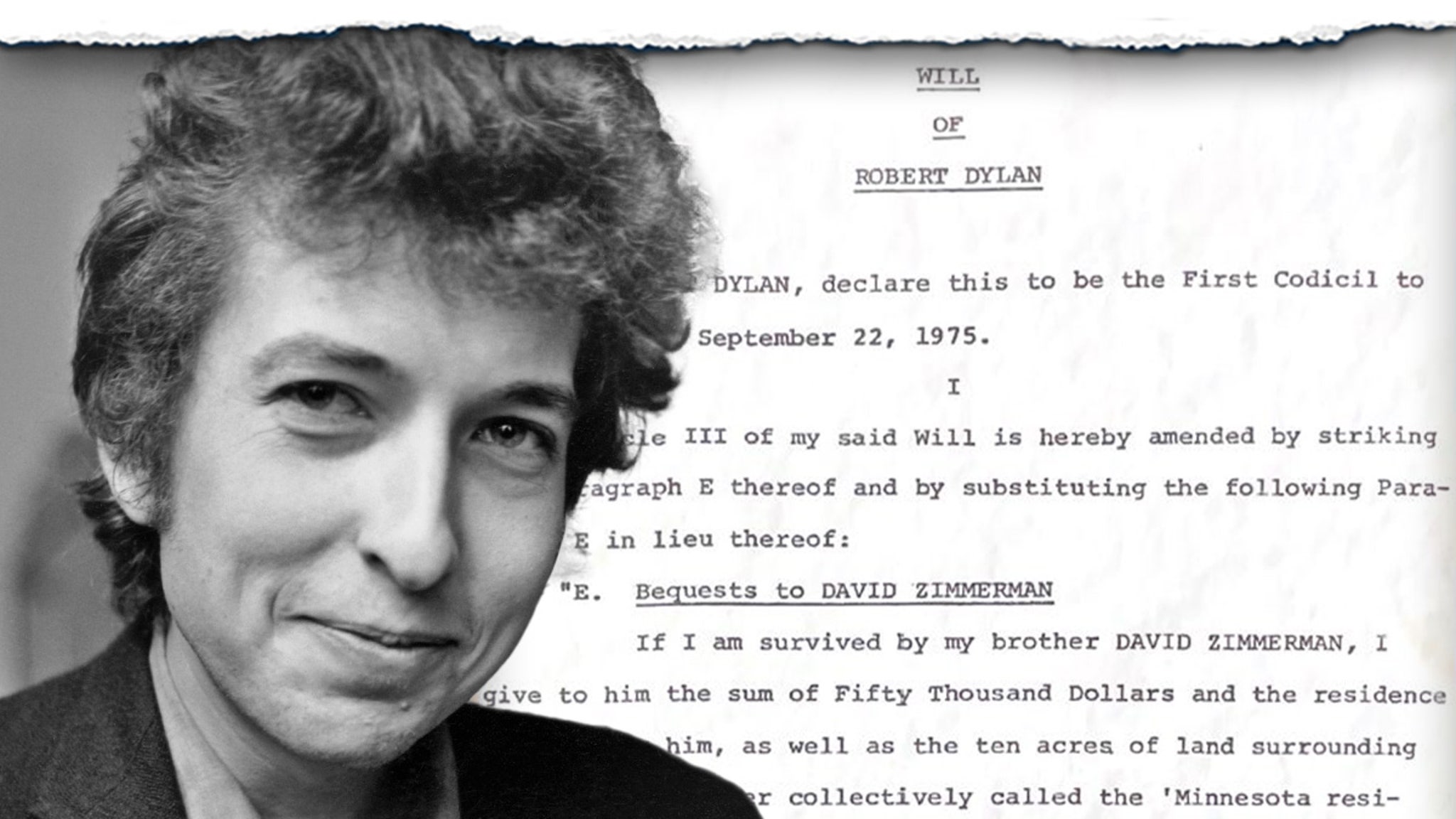 Bob Dylan's former will is up for sale