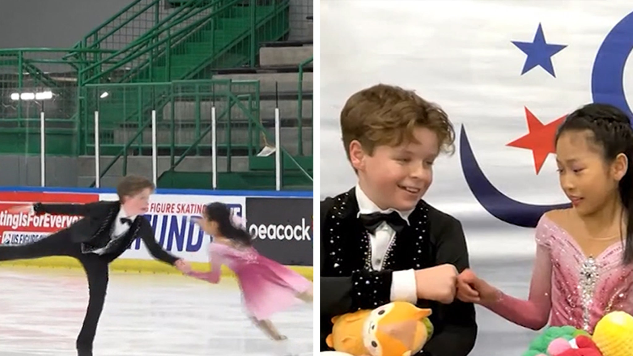 Young Us Ice Dancers' 1. Place routine in front of the DC aircraft crash on video