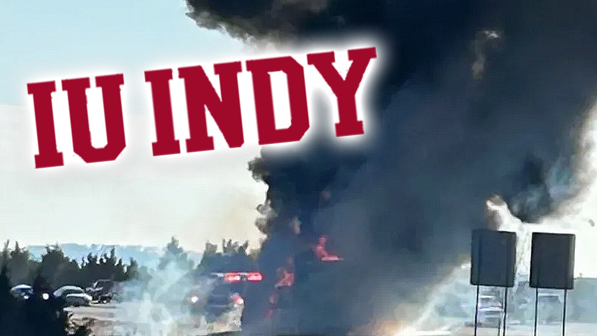 The bus of IU Indy Basketball Team starts fire due to “Mechanical edition”.