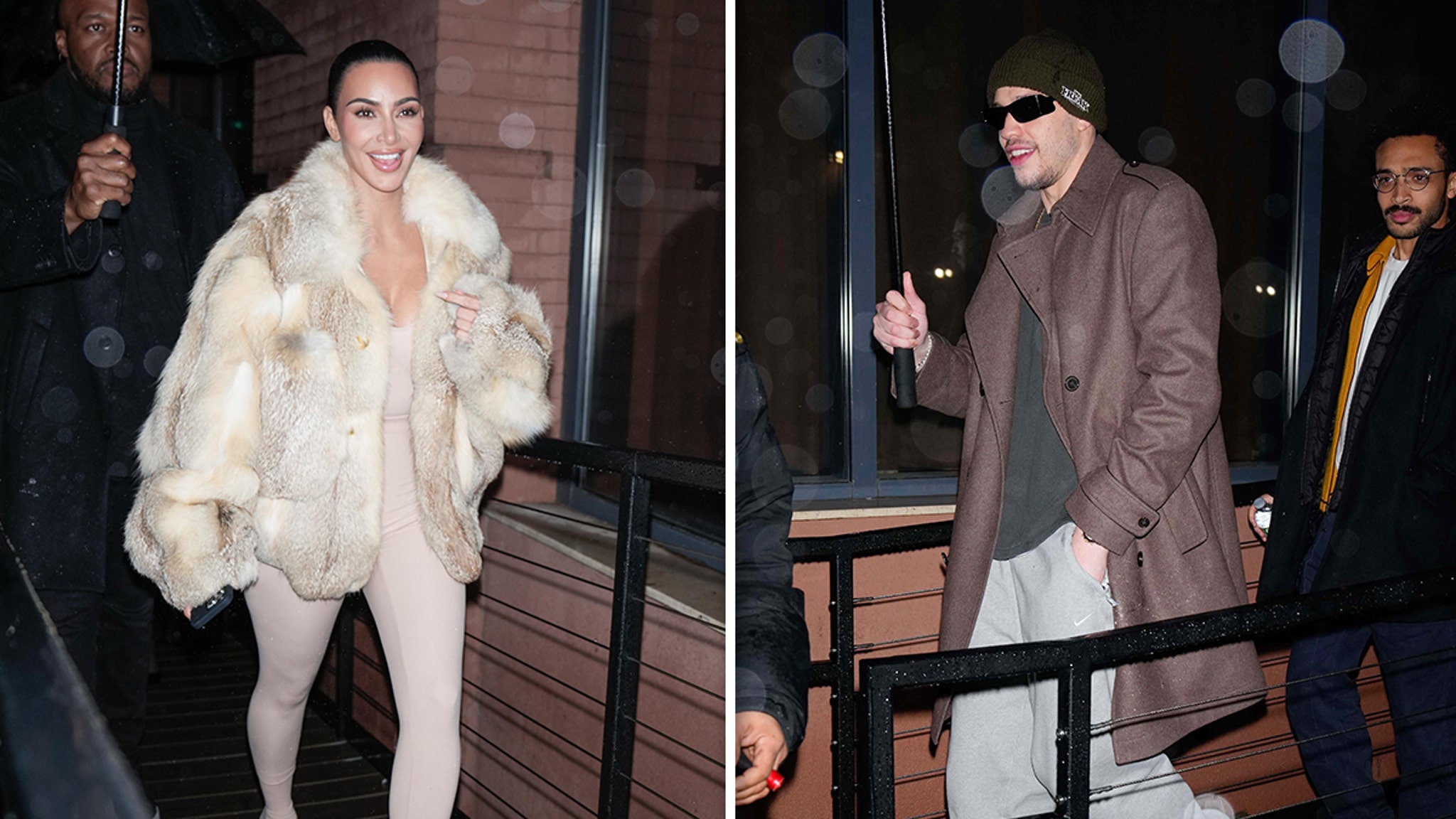 Kim Kardashian and Pete Davidson take part in Chris Rock's birthday