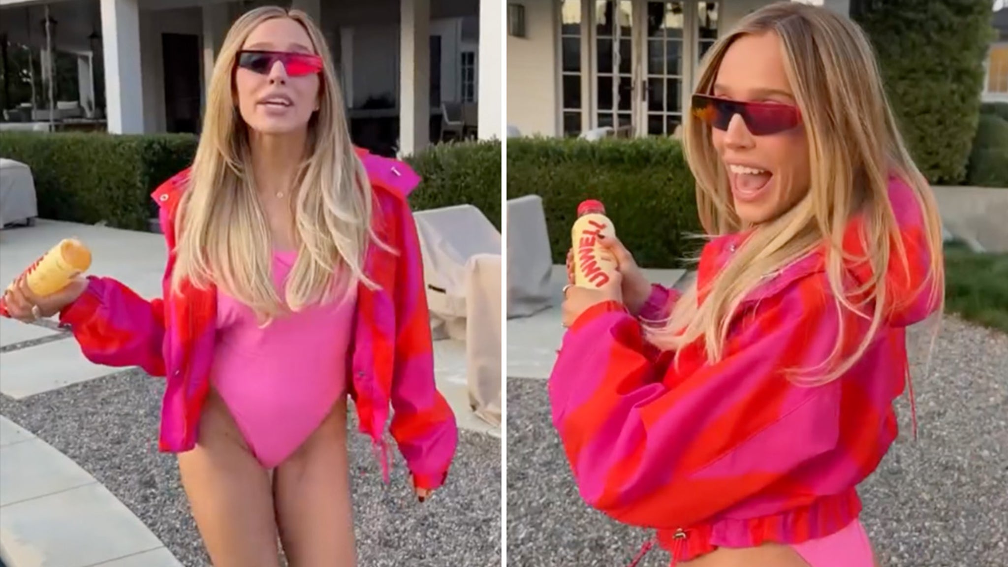 Alex Cooper leaves the trailer 'uncomfortable' Rockin 'Pink One-Piece' Rockin '