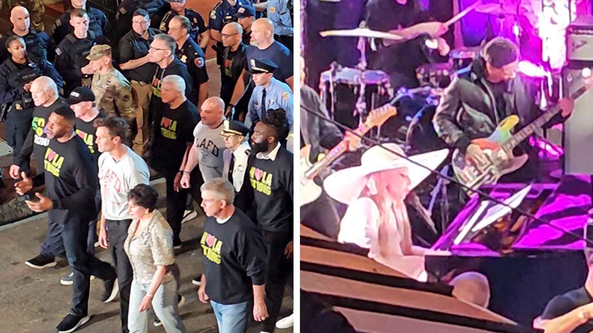 Lady Gaga appears with Tom Brady in the Bourbon Street for the Super Bowl Lix segment