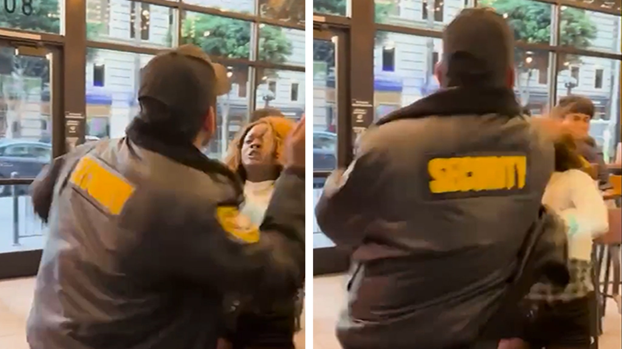 Taco Bell Cantina Wachmann hits a woman on video