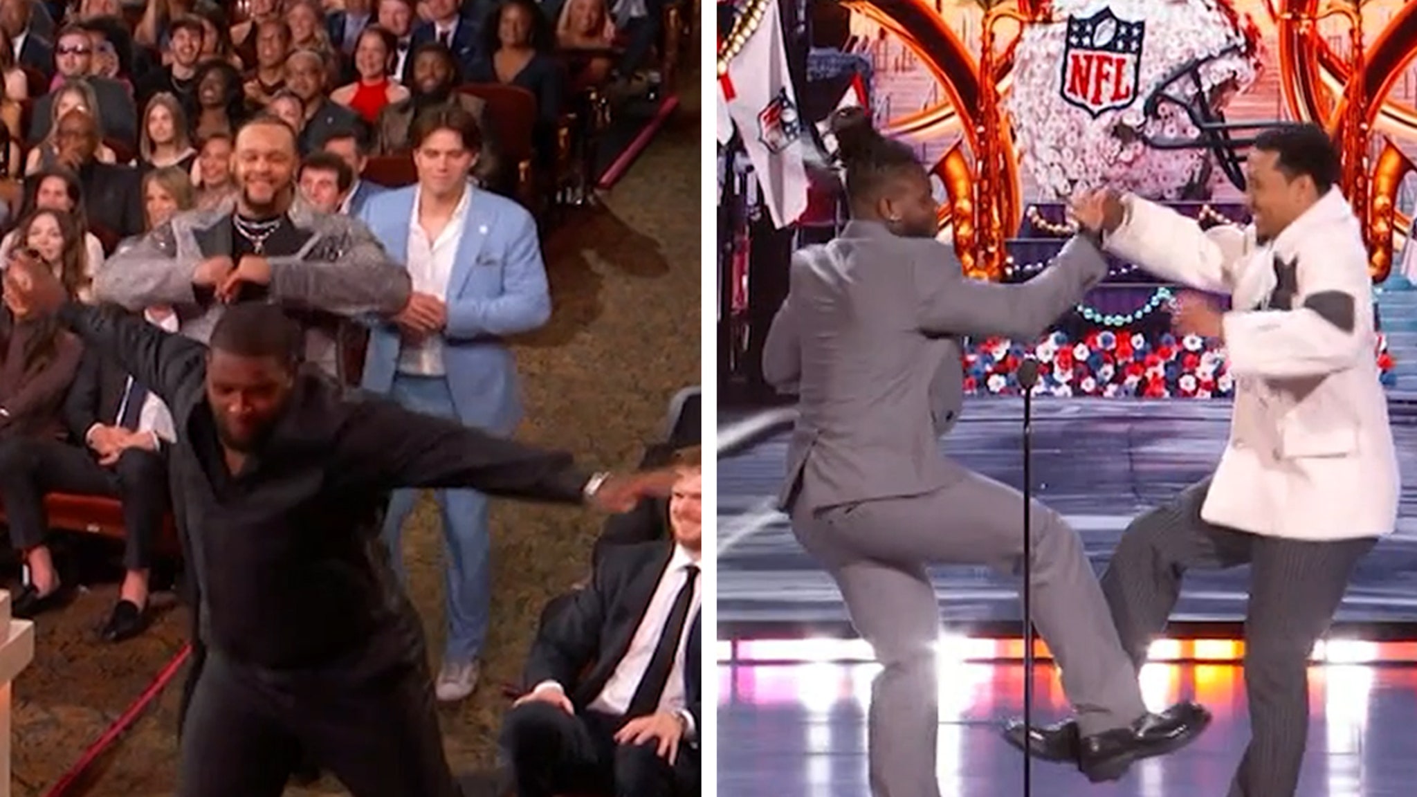 Dance battle breaks out with NFL ceremonies