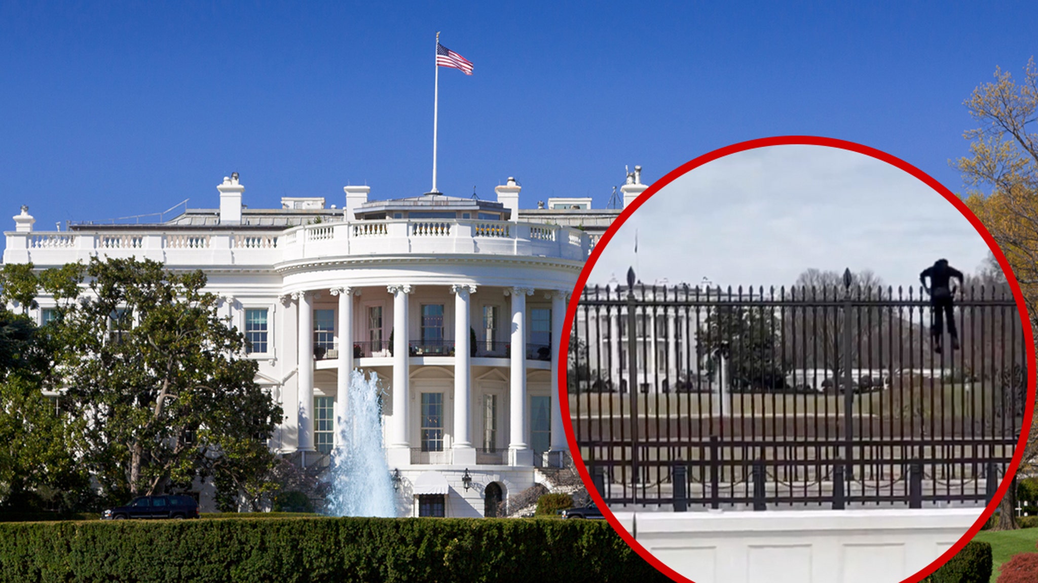 Fence of the white house of intruder, Secret Service intervenes quickly