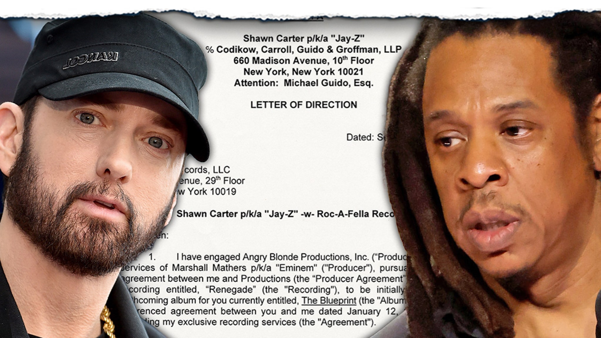 Jay-Z & Eminem signed 'Renegade' Contract Hits Auction Block