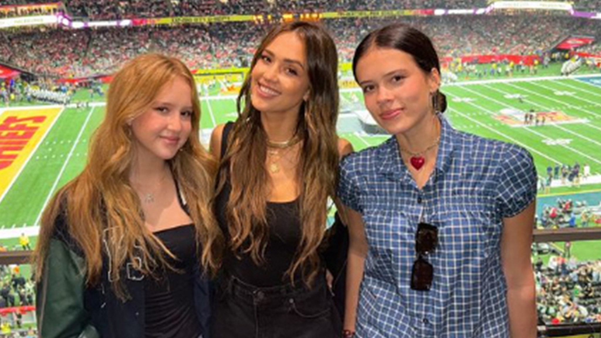 Jessica Alba brings daughters to the Super Bowl Lix in the middle of Cash Warren divorce