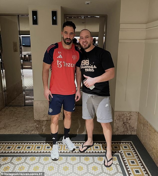 Ruben Amorim saw to exercise at the hotel gym before the victory of the Europa League of Man United in Bucharest