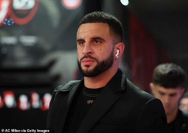 Kyle Walker arrives at San Siro when England completely hoped to make his debut for AC Milan against the city's rivals tonight, with his wife Annie Kilner to be in the crowd to support him