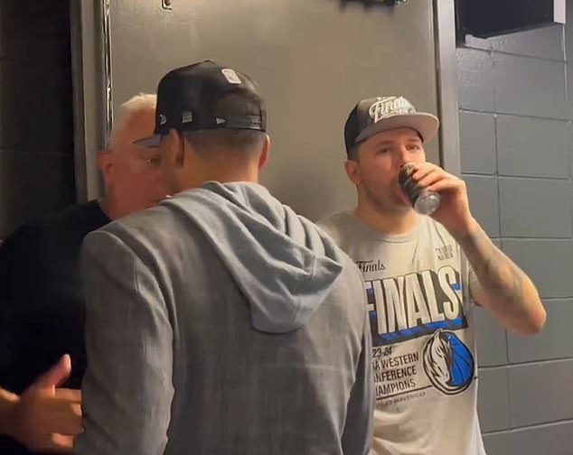 Shock Luka Doncic Clip of Dallas Mavericks Boss by removing a beer from him resurfaced in the midst of weight concerns