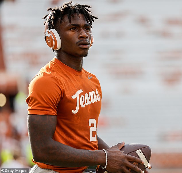 The former Texas open receiver, Johntay Cook II, arrested by theft