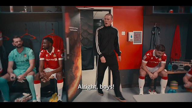 Hollywood A-Lister helps Ryan Reynolds's Wrexham team to practice their 'celebration dances' in fun advertisements