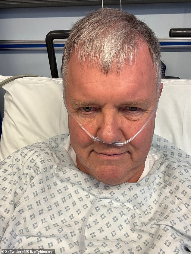 Clive Tyldeley offers a health update as a legendary commentator shares the hospital selfie