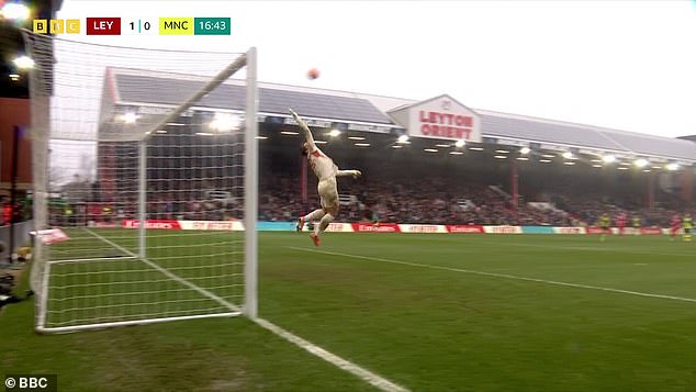 Leyton Orient Stun Man City with an incredible goal in the FA Cup when Jamiey Donley's effort from 40 yards goes out to the crossbar and enters Stefan Ortega