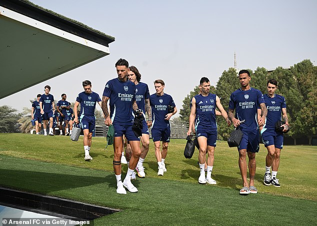 Arsenal receives a great boost of injuries as the star returns in the warm weather training in Dubai after a long dismissal