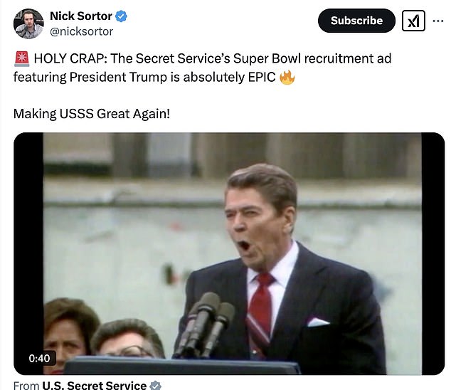 Social networks go crazy for stirring the announcement of the Super Bowl of the Secret Service with Trump's shots: 'Absolutely epic'