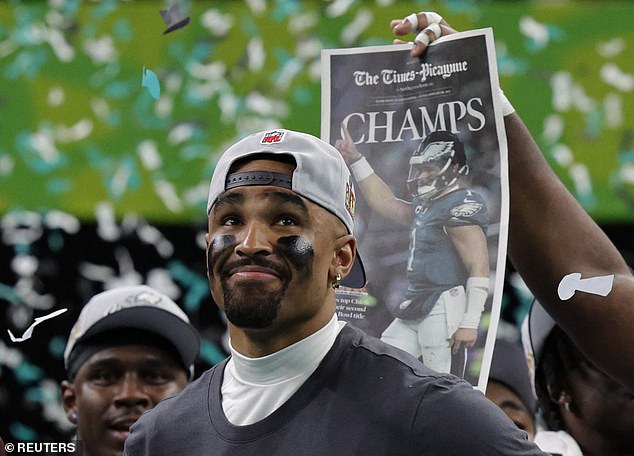 MVP of the Super Bowl revealed: the Philadelphia Eagles Jalen Hurts icon honored him after an incredible victory over the bosses