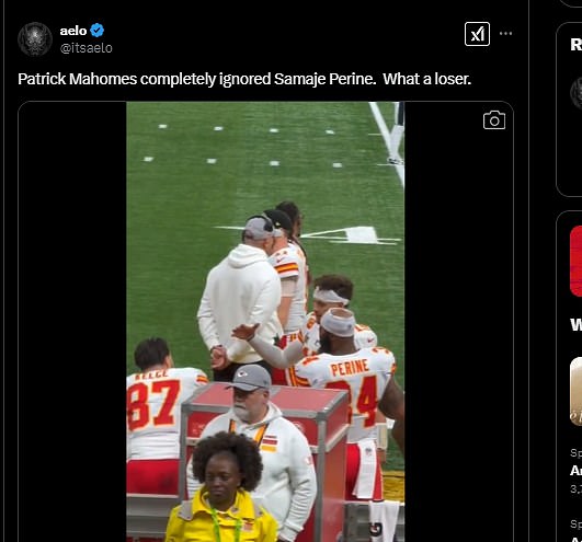 Patrick Mahomes accused of venting the Chiefs teammates at the end of Super Bowl's loss crushing