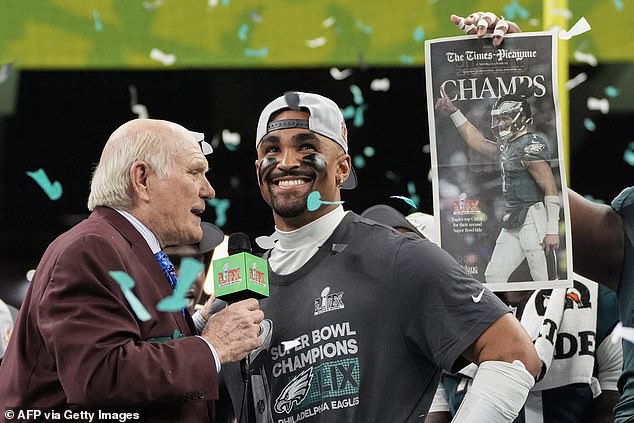 New concern for Terry Bradshaw after Bowl Post-Super interview with MVP and Eagles QB Jalen Hurts