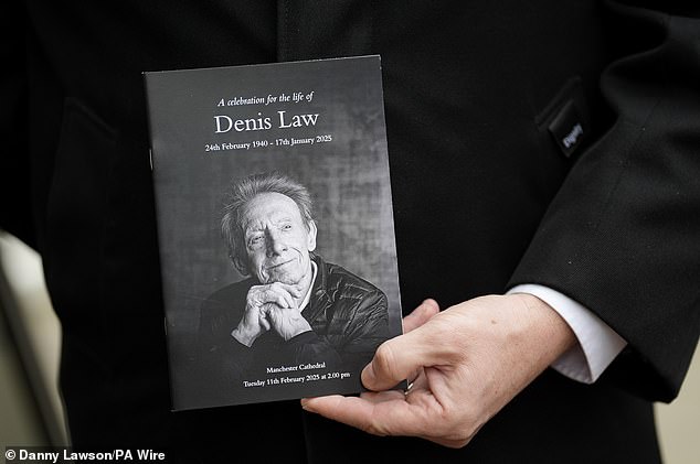 Man United Stars Past and Present meets in the Manchester Cathedral for Denis Law Funeral Service