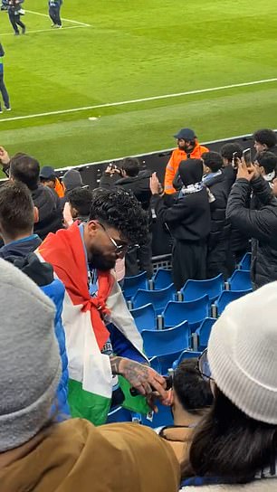 The football fan saw a haircut on the stands before the defeat of Man City for Real Madrid