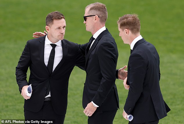 Broken Brothers Farewell Afl Star Troy Selwood while thousands pay tribute at the GMHBA stadium