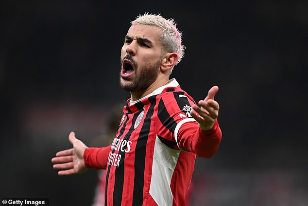 Look at the moment when the AC Milan star, Theo Hernández, is sent after a shocking Dive in the Champions League