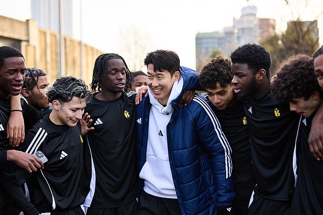 Entering Coaching, son Heung-Min? Tottenham captain surprises young soccer players at an adidas event before taking the reins outside