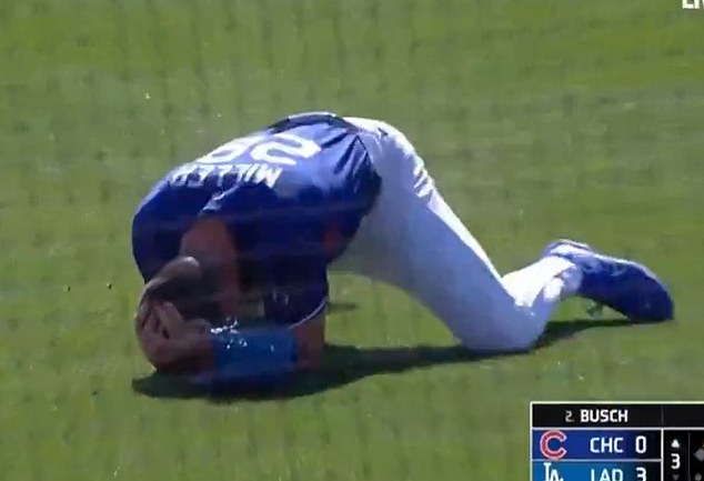 Horrible moment The Dodgers pitcher, Bobby Miller, takes the 106 mph line of his head in the spring training starter