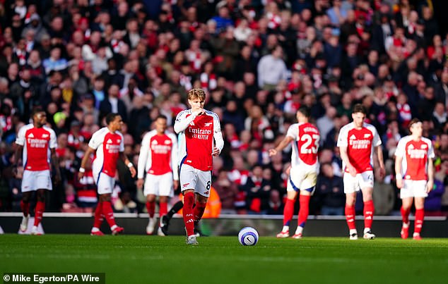 Arsenal 0-1 West Ham: Jarrod Bowen attacks a hammer blow to the dreams of the Gunners title when Myles Lewis-Skellly is sent in his first defeat in the Premier League of the season