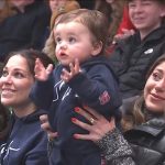 The son of the late Johnny Gaudreau is a serenade for Blue Jackets fans on his first birthday in a moving scene