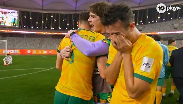 Players break down in tears when young socceroos qualify for the World Cup U20