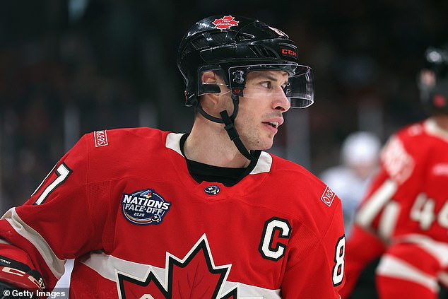 The Sydney Crosby T -shirt in Canada of the 4 -nations clash against the United States reaches the height price at an auction