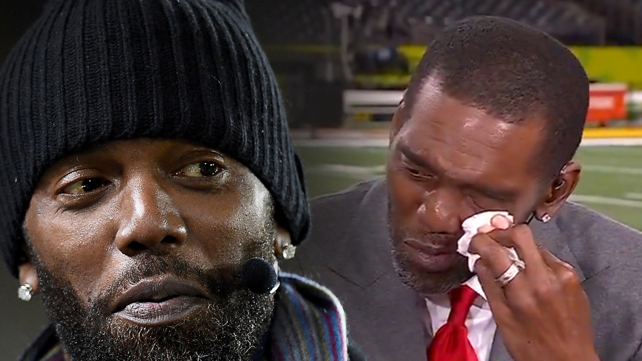 Randy Moss emotionally while returning to ESPN in Cancer Battle