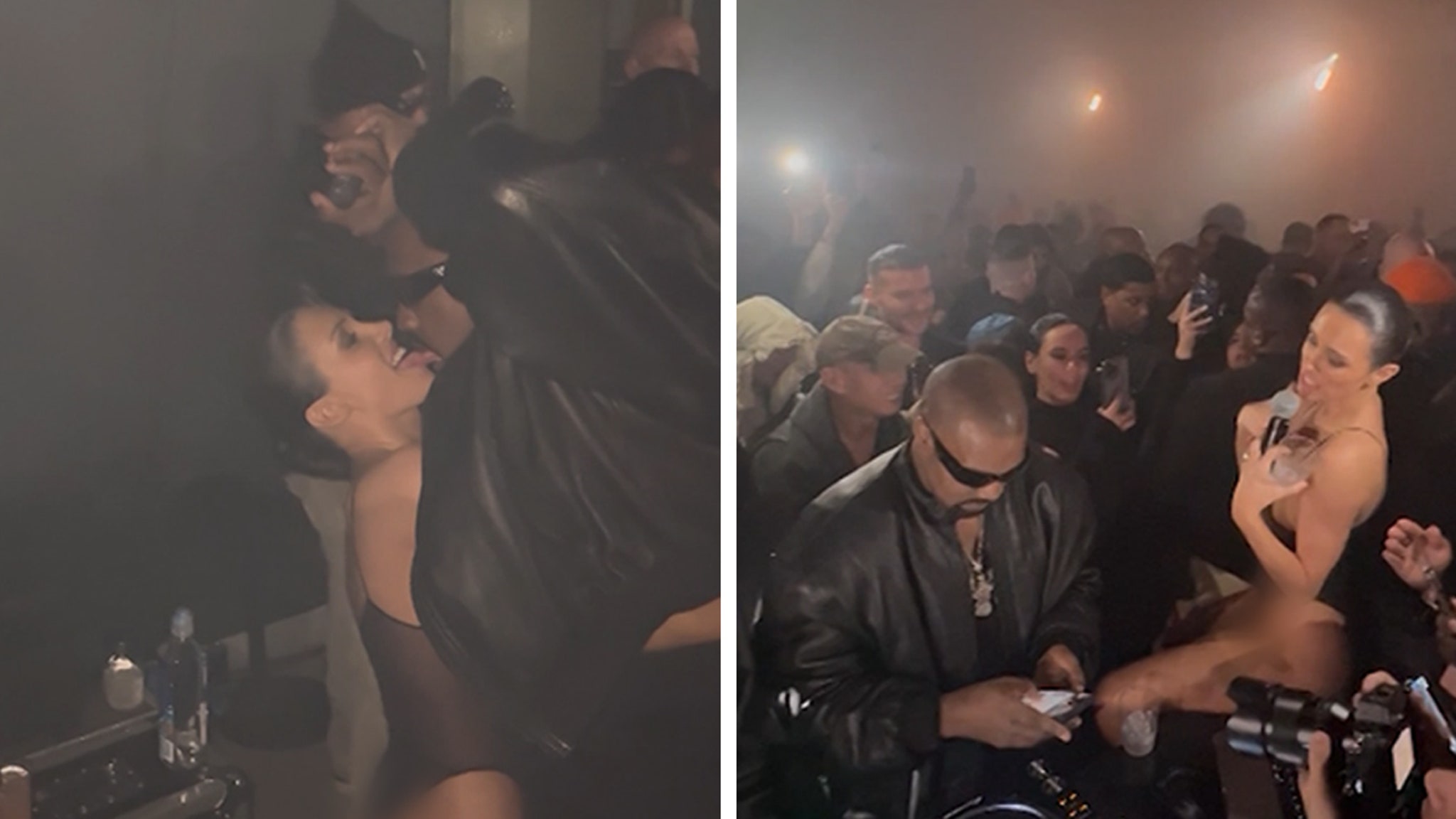 Kanye West and Bianca Censori lick each other at Grammy's after party