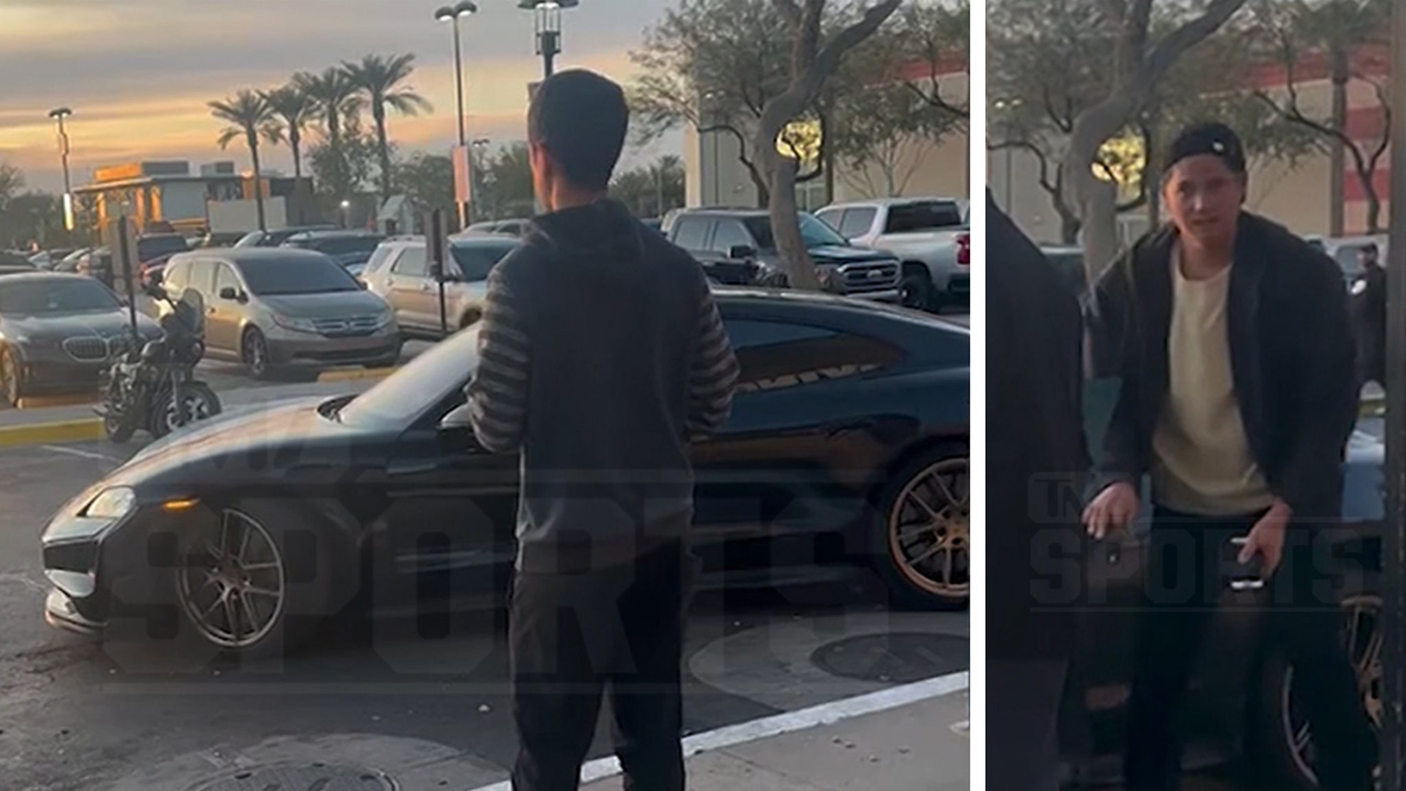 Shohei Ohtani fights in parallel park Porsche