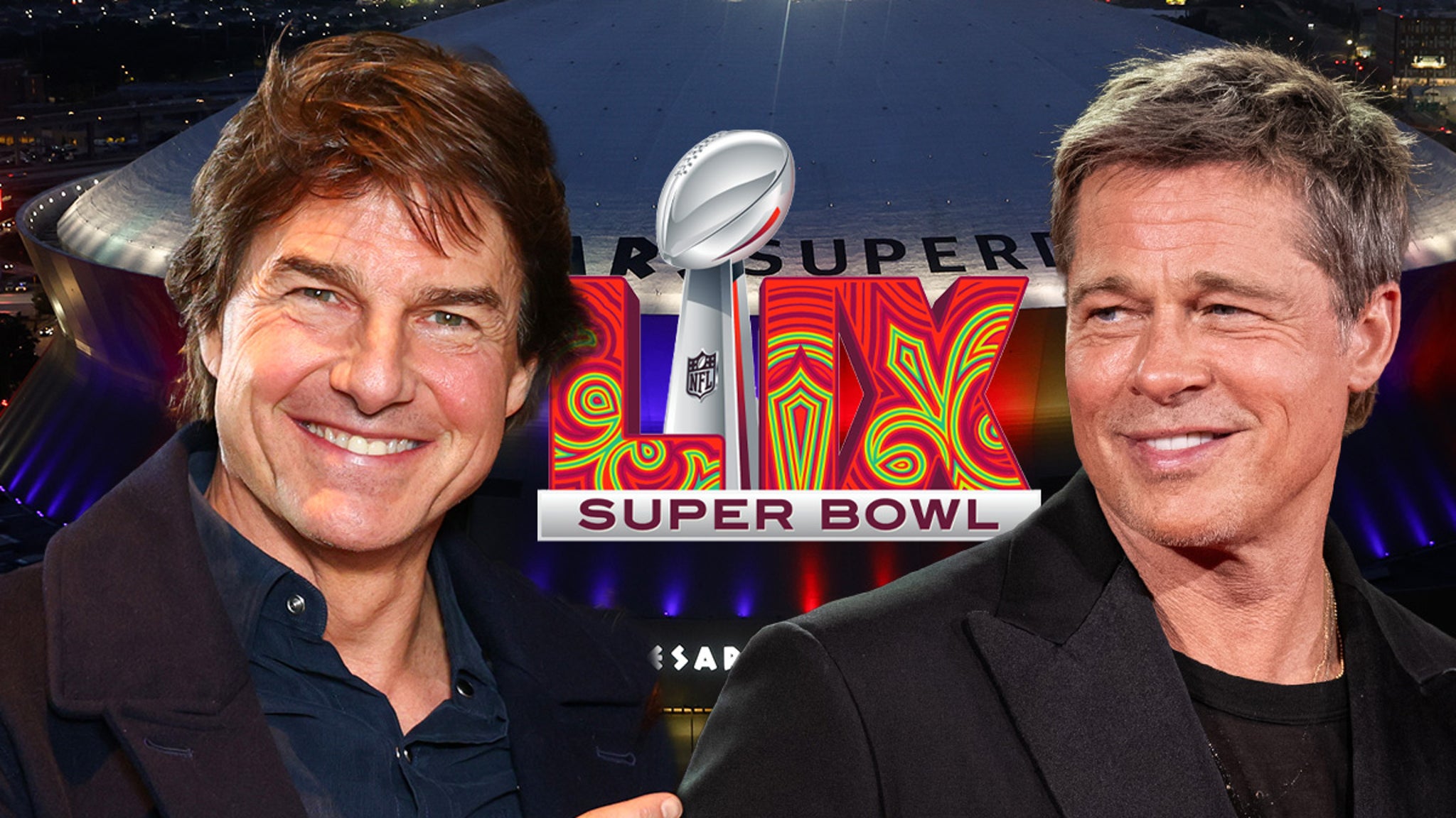 Brad Pitt and Tom Cruise join the Super Bowl Pregame for Fox