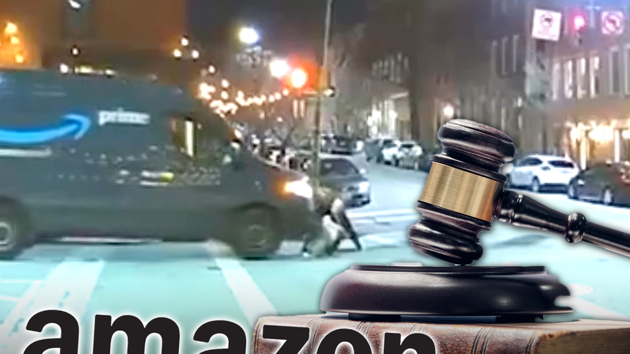 Woman that is identified by Amazon Delivery Truck and is likely to submit a lawsuit